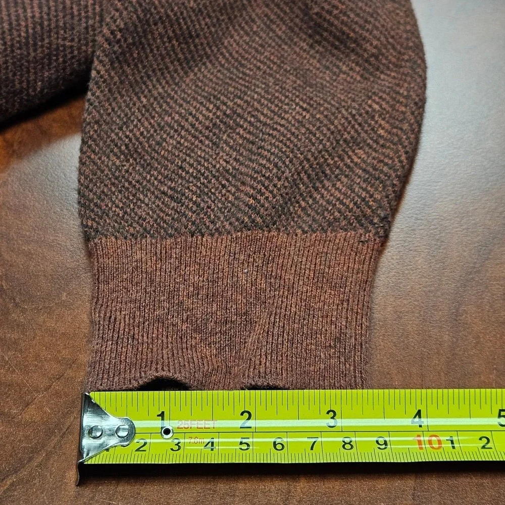 Jos. A. Bank Reserve Cotton Cashmere Quarter Zip Sweater Brown M Old Money‎ EUC